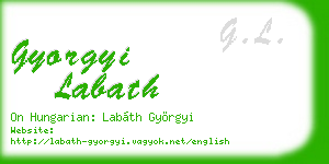 gyorgyi labath business card