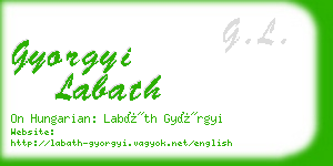 gyorgyi labath business card